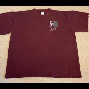 Vintage‎ 90s Warner Bros Disney Bugs Bunny T-Shirt Mens XL Embroidered Maroon